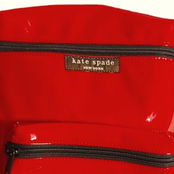 Kate Spade HTF NWOT Candy Apple Red Patent Backpack Kate Spade HTF NWOT Candy Apple Red Patent Backpack  main image 4